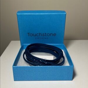 Touchstone Crystal Wrap-Star Bracelet Dark Sapphire